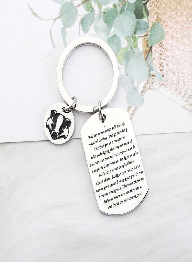OKEYCH Honey Badger Lovers Gift Honey Badger Keychain Who Loves Honey Badgers Jewelry Animal Lover G-ift Zookeeper G-ift (Honey Badger Keychain) - Image 2